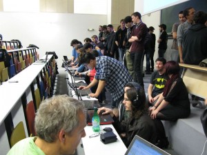 Démonstration des jeux au public